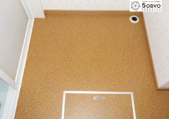 千葉市中央区S様邸 洗面所の床・内装リフォーム（床クッションクロア貼り替え）